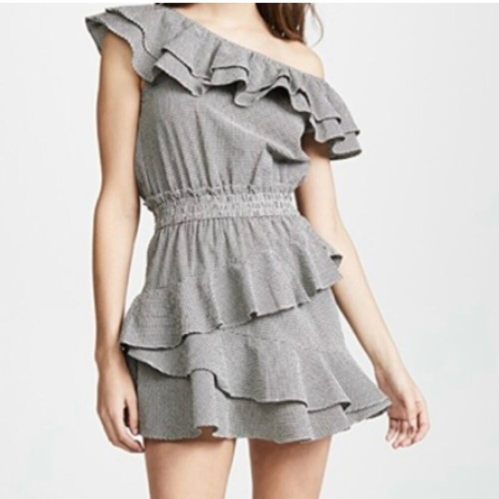 LoveShackFancy Lacey Gingham Ruffled Mini Dress - image 5